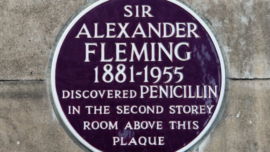 Targa celebrativa di Alexander Fleming